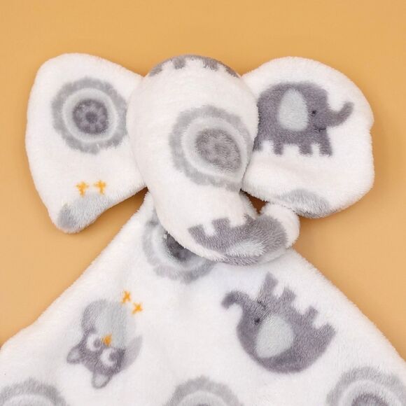 Blankets & Beyond Baby Elephant Lovey Gray Security Blanket Novelty - Picture 3 of 9